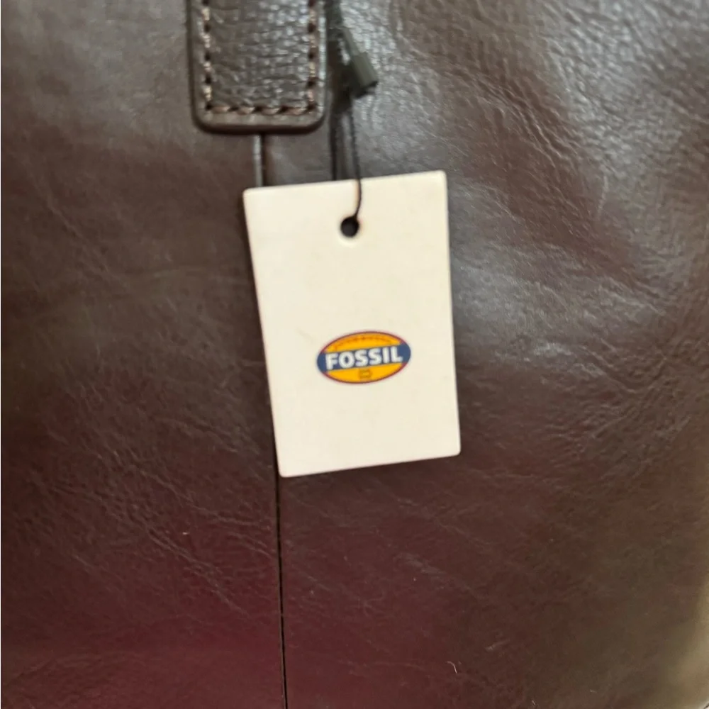 Fossil Dark Brown Leather Briefcase